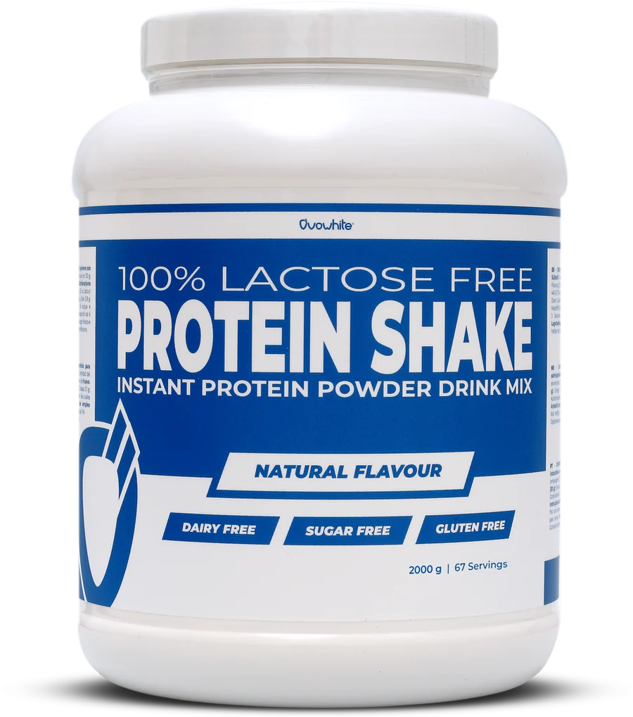 Bote de Ovowhite Protein Shake, proteína 100 % sin lactosa